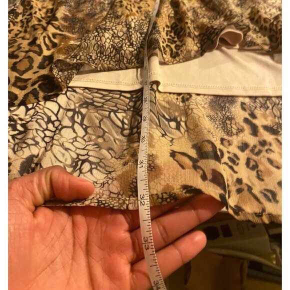 Roz & Ali Animal Print Leopard Beaded Chiffon Blouse Womens Size 3X Lightweight - Picture 9 of 9